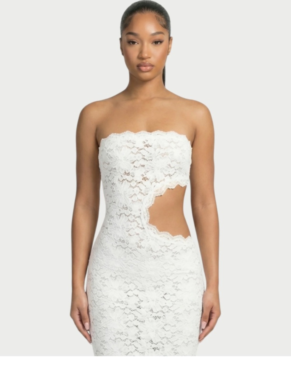 Lace silhouette cutout bodycon dress